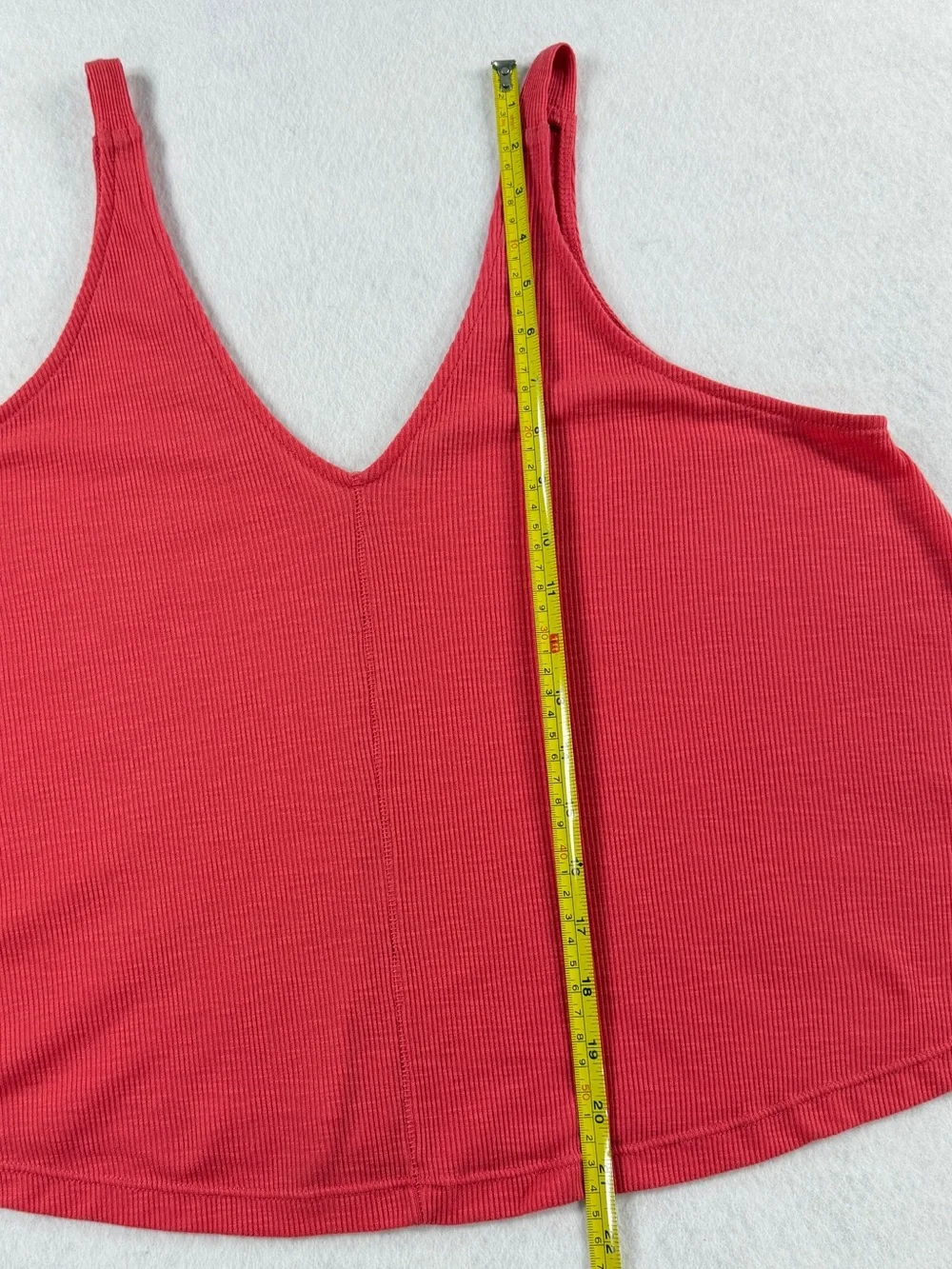 Free People Dani Tank XS Red Ribbed Swing Cami Intimately Bella Rosa